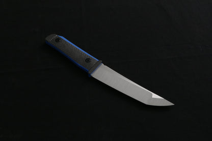Carbon fiber knife on a black background